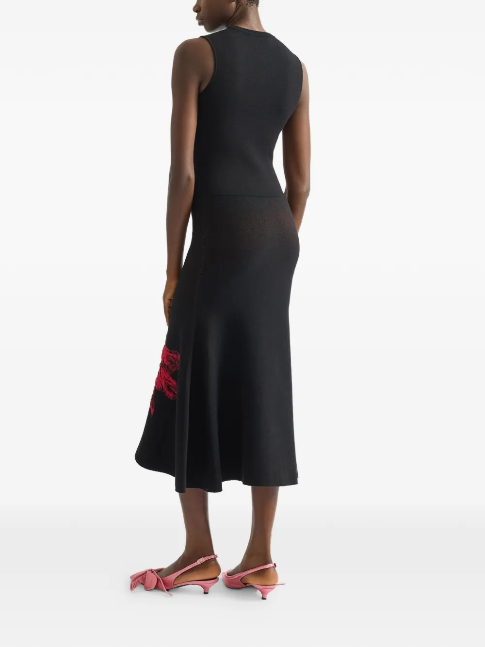 ERDEM Mouwloze midi-jurk Zwart