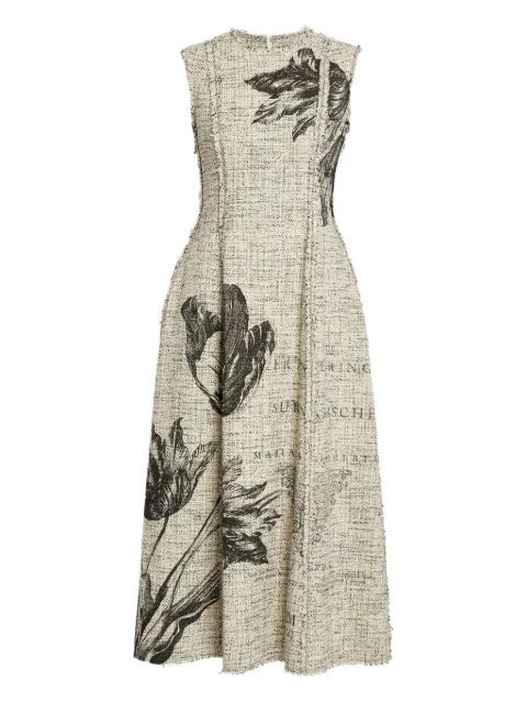 ERDEM floral-print sleeveless midi dress