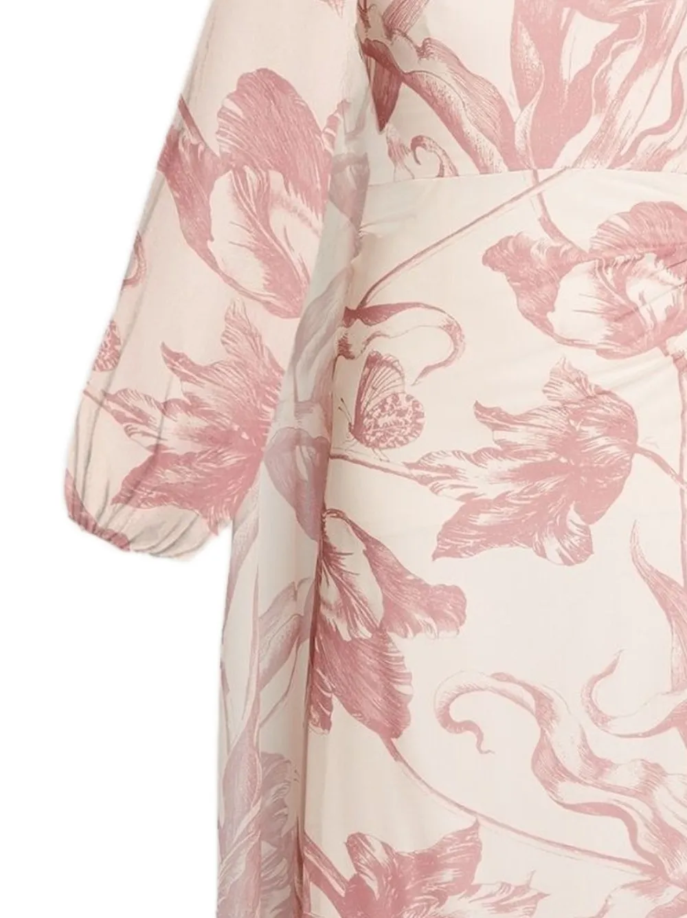 ERDEM Avondjurk met bloemenprint - Beige
