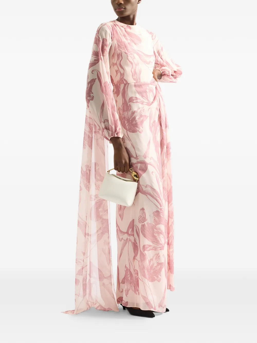 Erdem Floral-print Silk Gown - Neutrals 