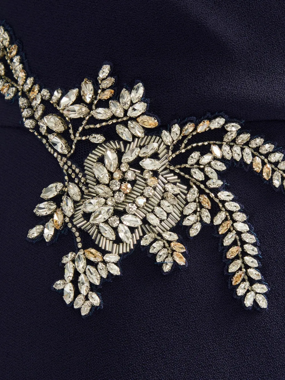 Embellished Long-Sleeve Gown