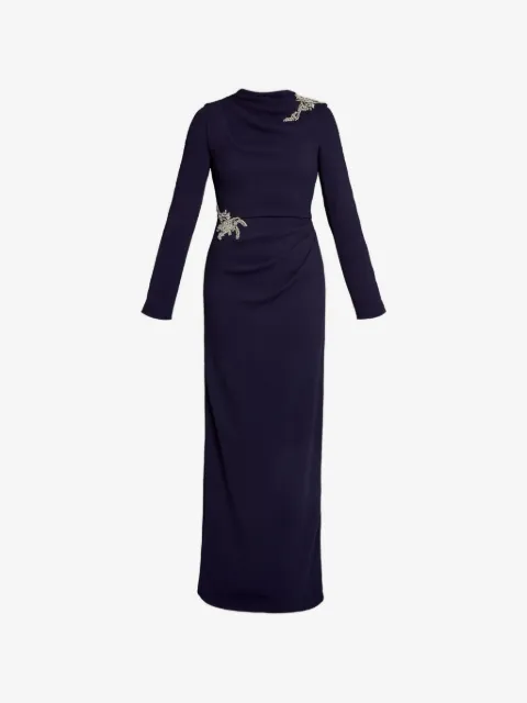 ERDEM embellished long-sleeves gown