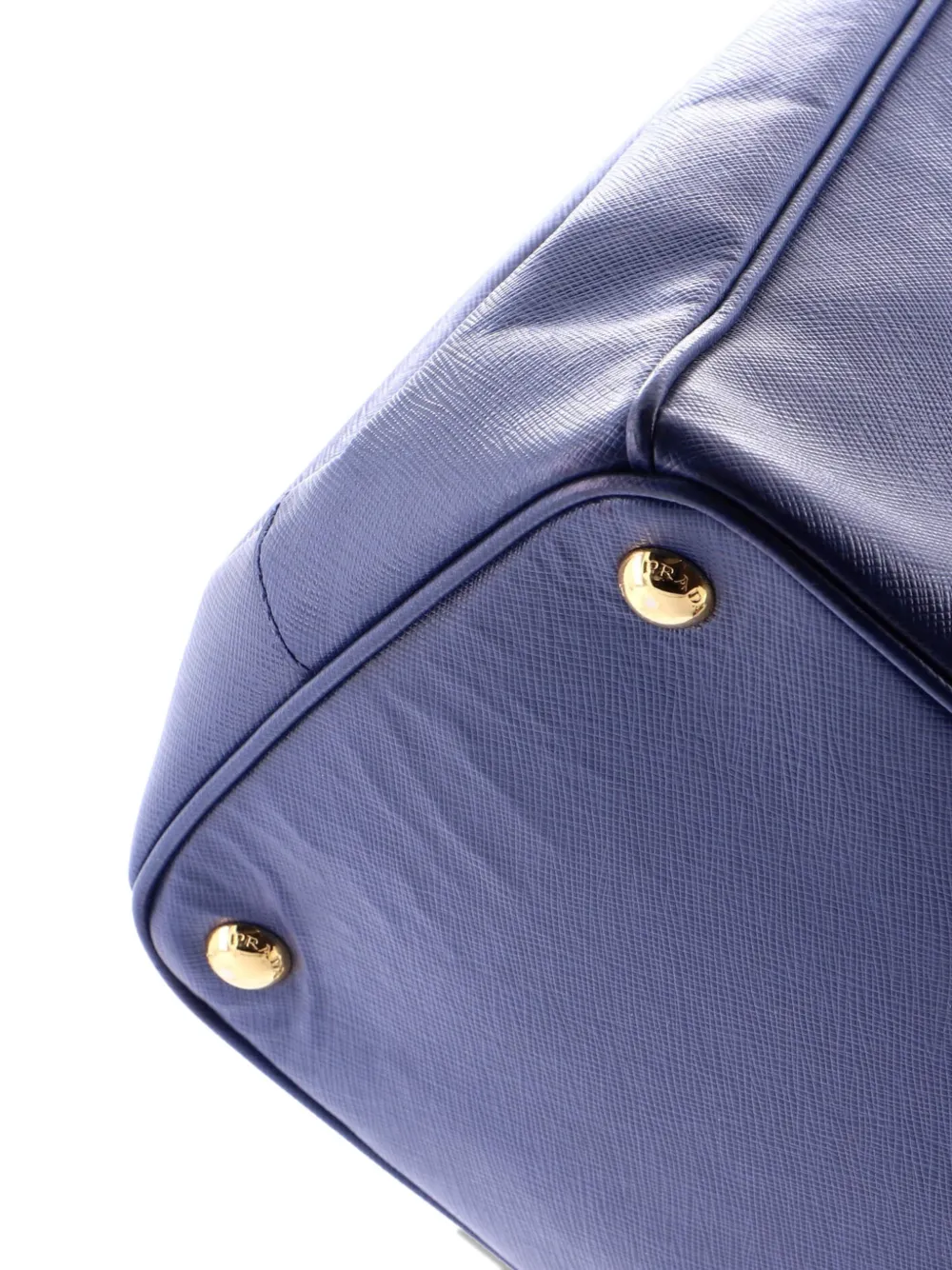 PRADA Pre-owned Lux Open Saffiano Leather Large Tote Bag In Blue