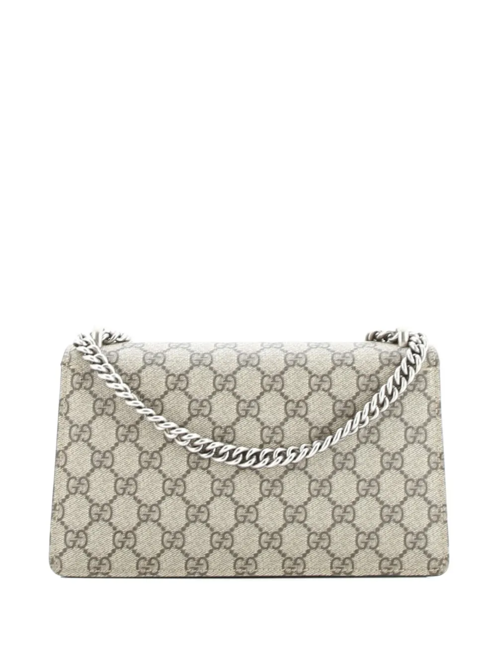 Pre-owned Gucci Dionysus Bag Gg Coated Canvas With Crystal Embellished Metal Small Shoulder Bag In Brown