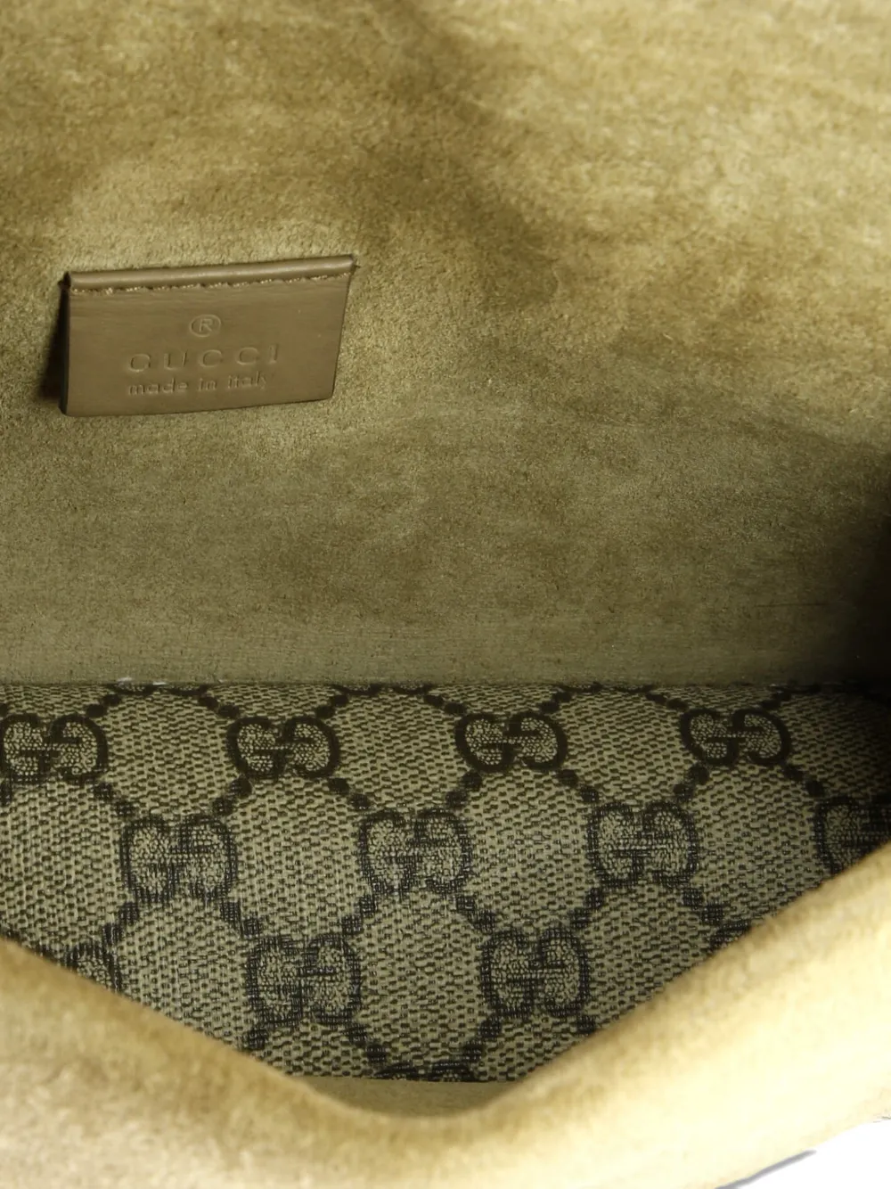 Pre-owned Gucci Dionysus Bag Gg Coated Canvas With Crystal Embellished Metal Small Shoulder Bag In Brown