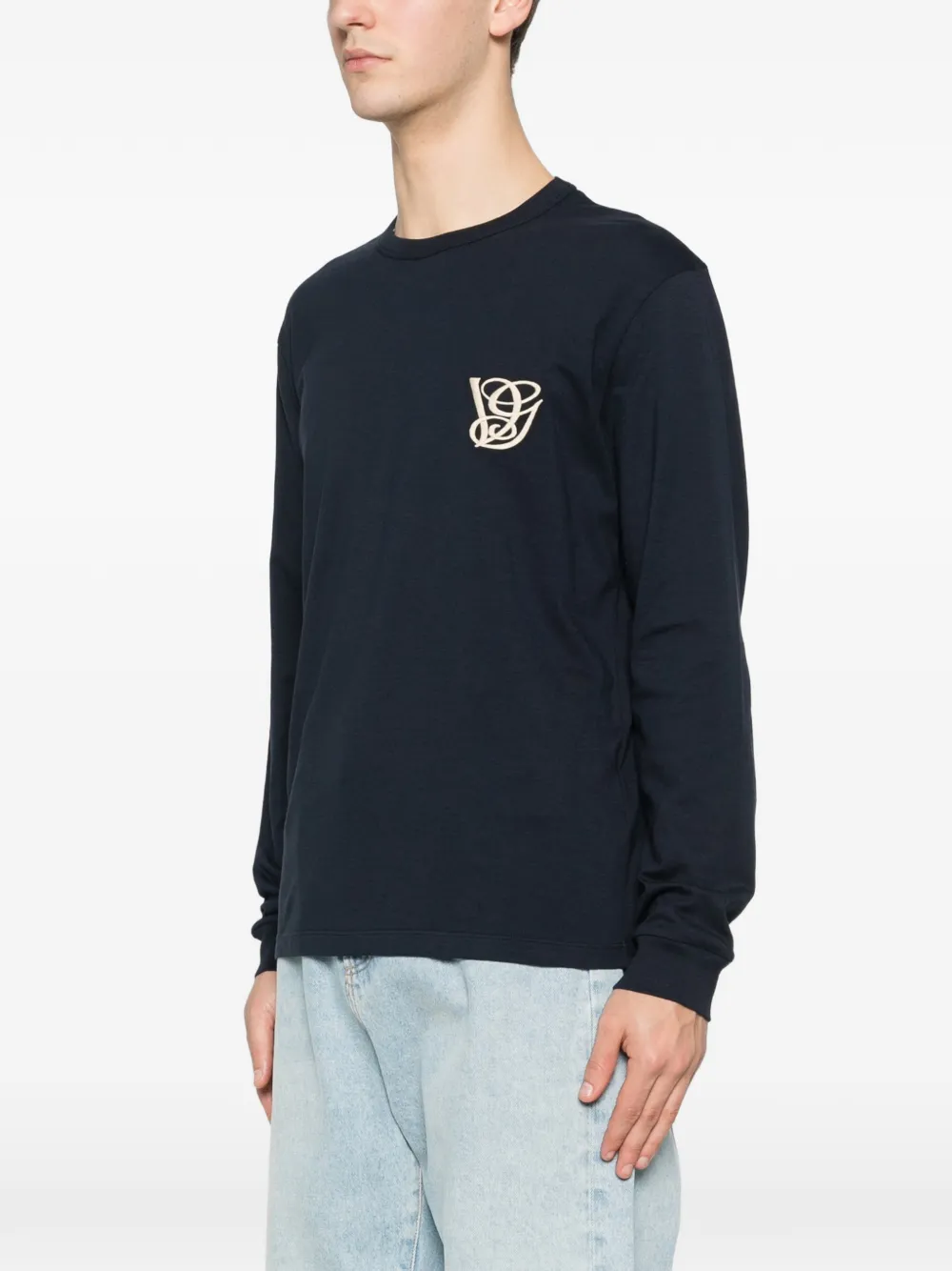 Valentino Garavani T-shirt met lange mouwen en grafische print Blauw