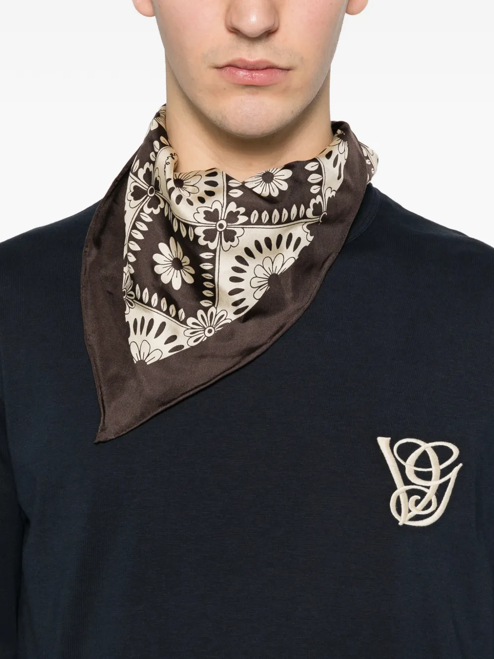 Valentino Garavani T-shirt met lange mouwen en grafische print Blauw
