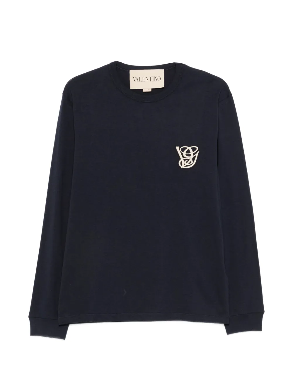 Valentino Garavani long-sleeved graphic T-shirt - Blu
