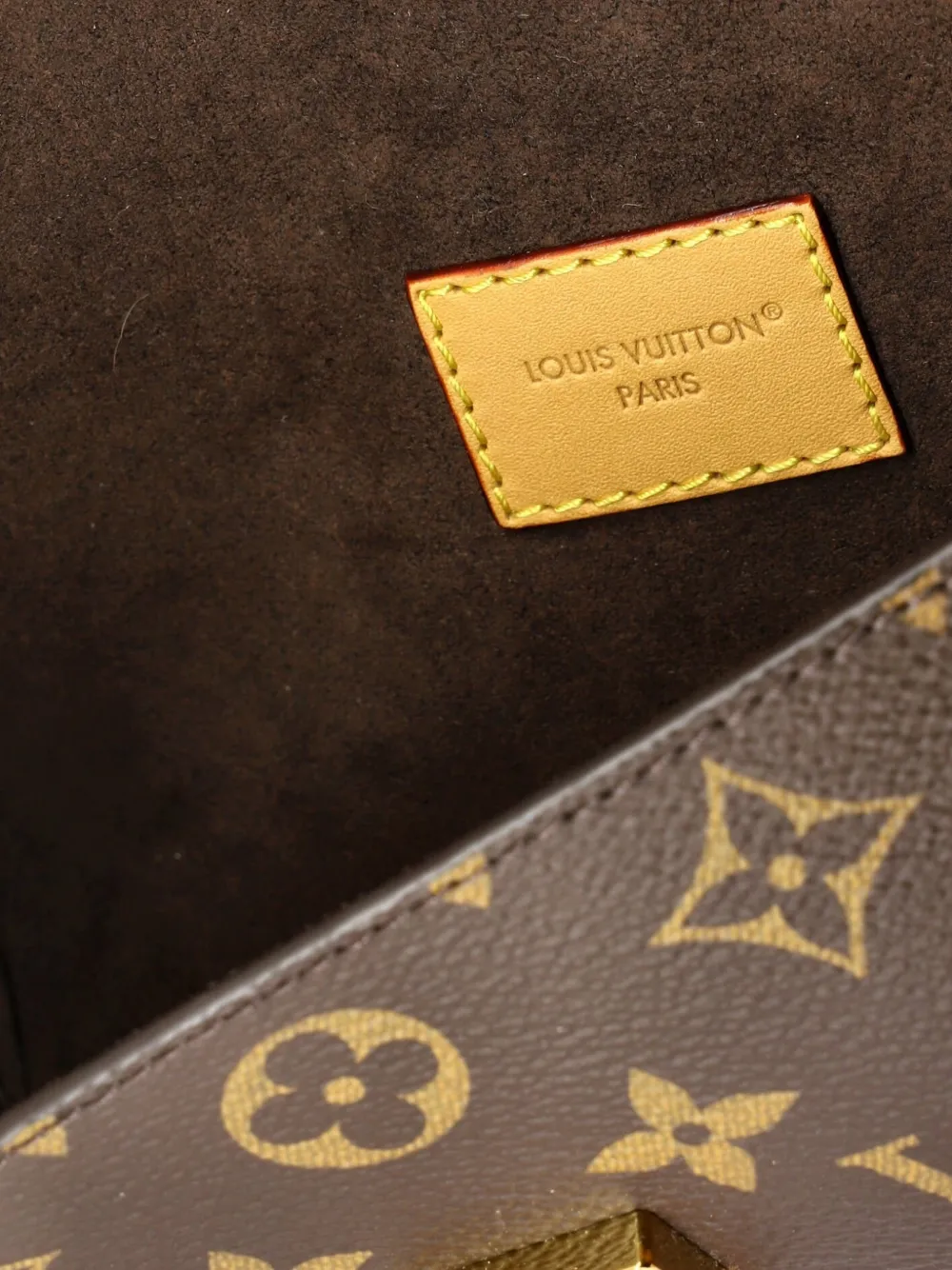 Pre-owned Louis Vuitton Camille Pochette Monogram Canvas Clutch Bag In Brown