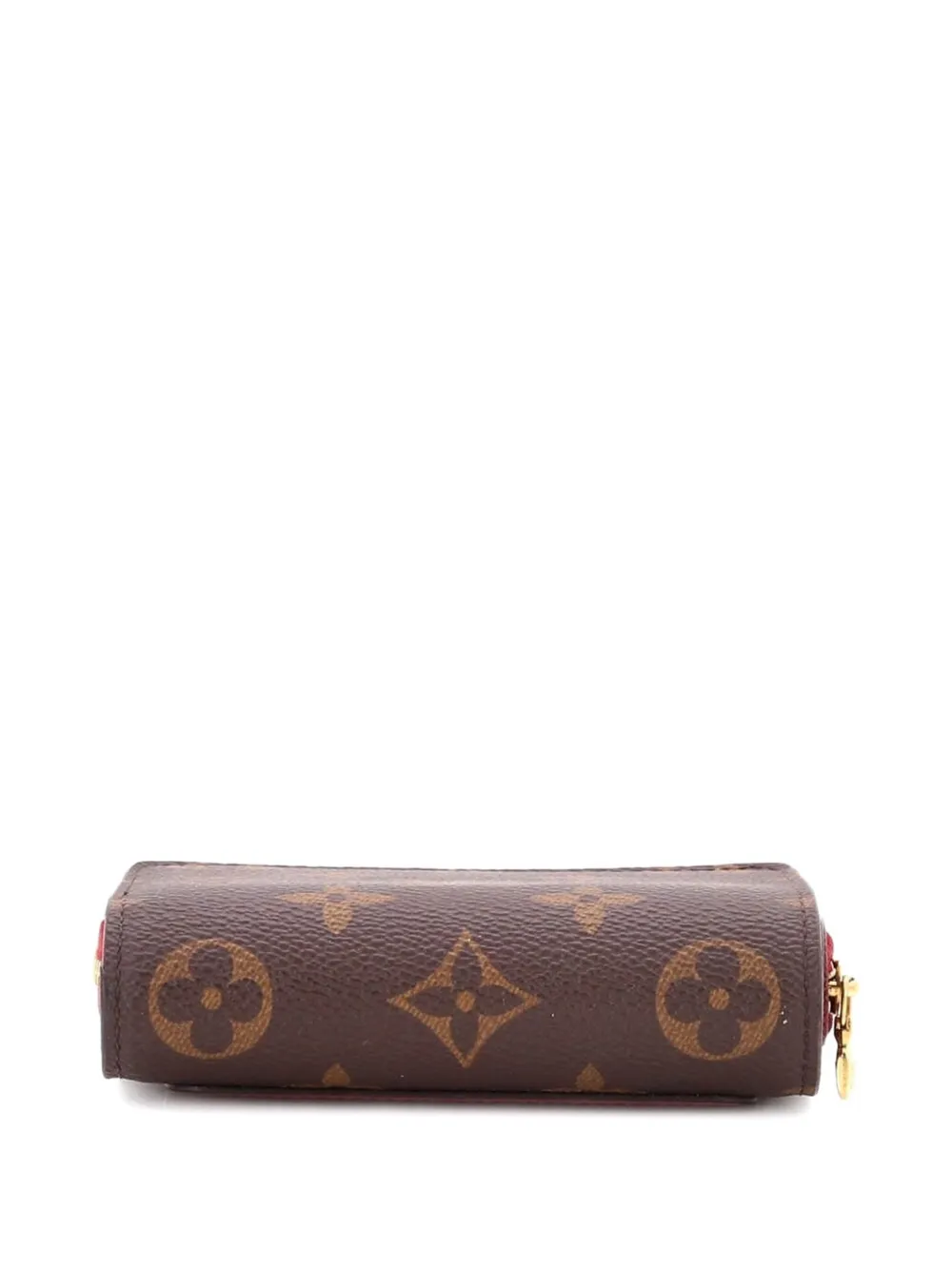 Pre-owned Louis Vuitton Lou Wallet Monogram Canvas With Leather Small Wallets In Red