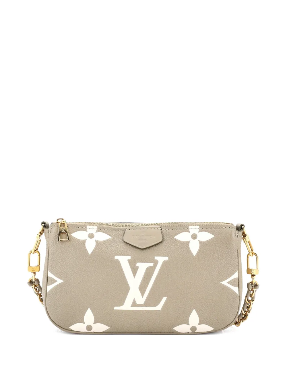 Click to view more detailed imagery on our partner's website Pre-owned Louis Vuitton Multi Pochette Accessoires Bicolor Monogram Empreinte Giant Large Pouch In Green