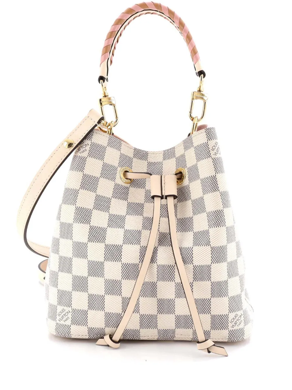 Louis Vuitton Pre-Owned Braided Handle NeoNoe Handbag Damier BB bucket bag - Bianco