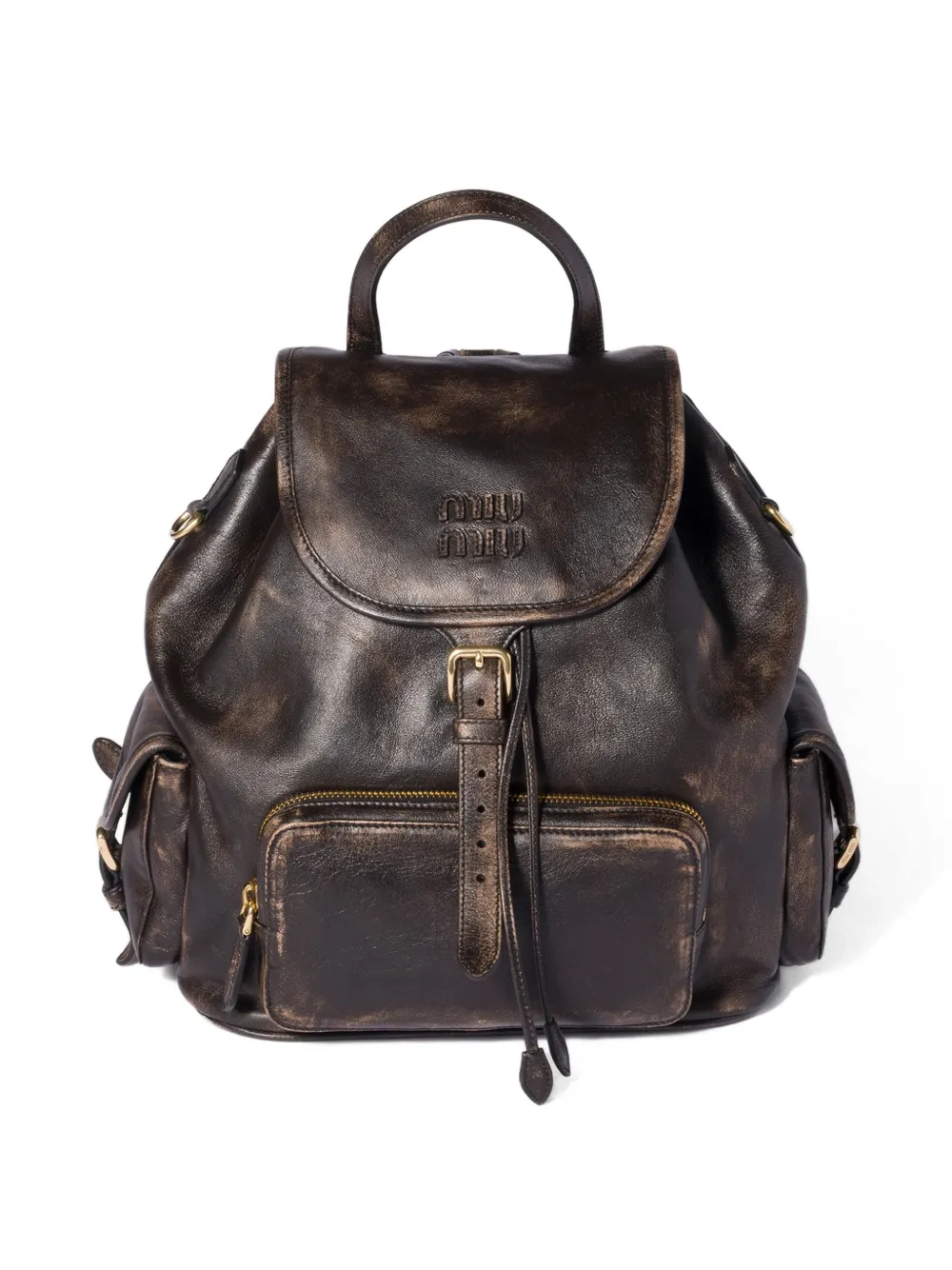 Miu Miu large leather backpack | Brown | Image 1