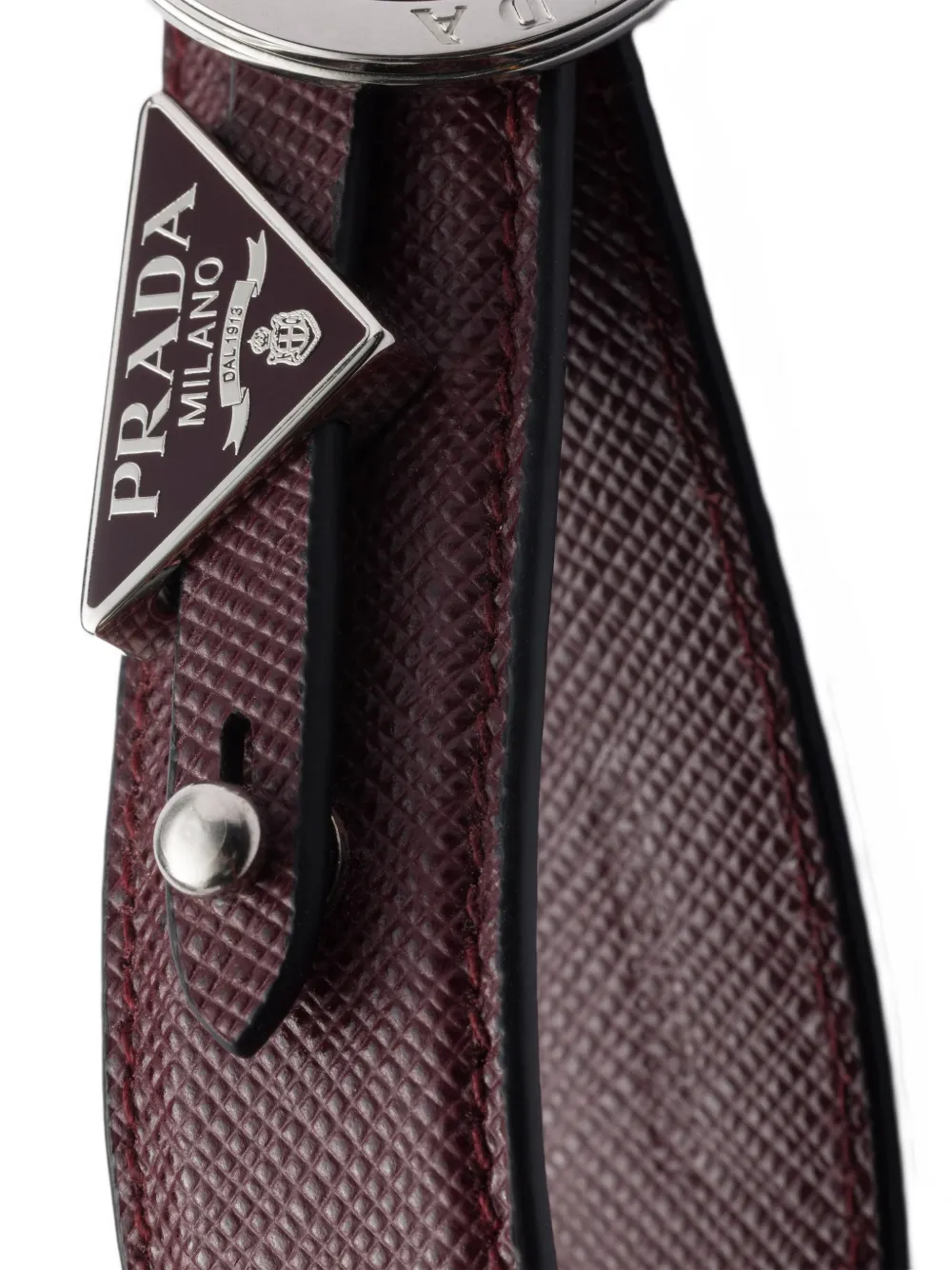  Prada Saffiano Leather Keychain - Red 