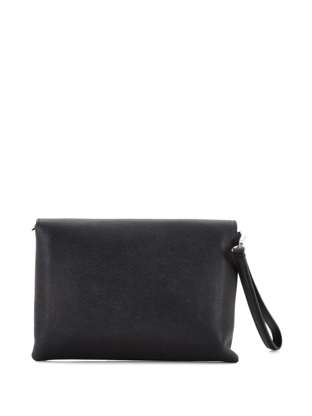 Pre-owned Louis Vuitton Mylockme Pochette Leather Clutch Bag In Black