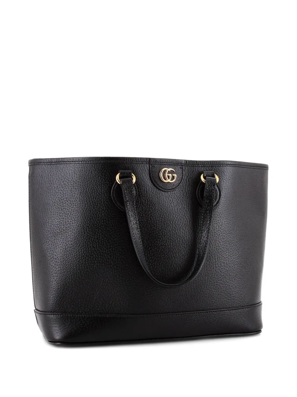 GUCCI Pre-owned Ophidia Top Handle Shopping Leather Small Tote Bag In Black