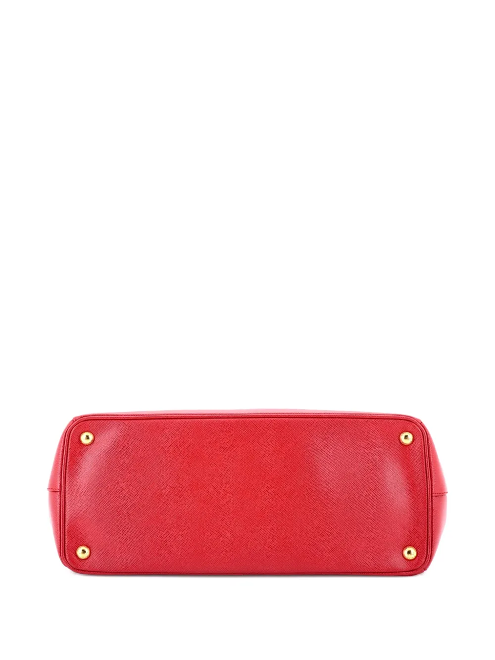 PRADA Pre-owned Double Zip Lux Saffiano Leather Medium Tote Bag In Red