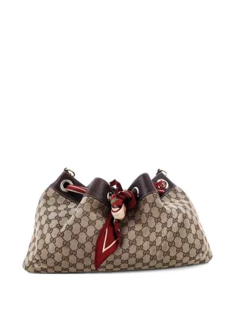 Gucci Pre-Owned شنطة عملية كبيرة 'بوسيتانو GG كانفا'