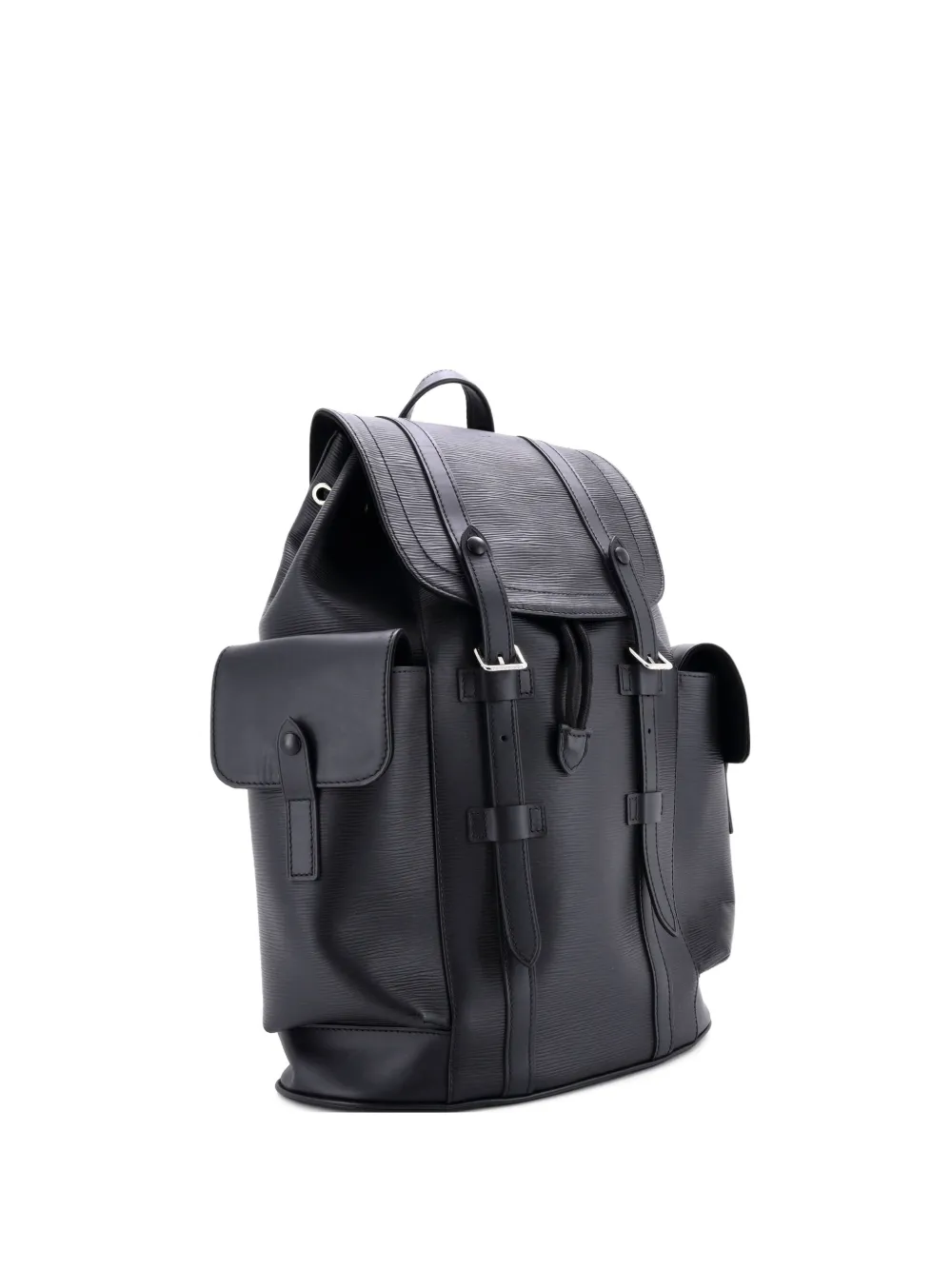 Pre-owned Louis Vuitton Christopher Epi Leather Pm Backpack In Black