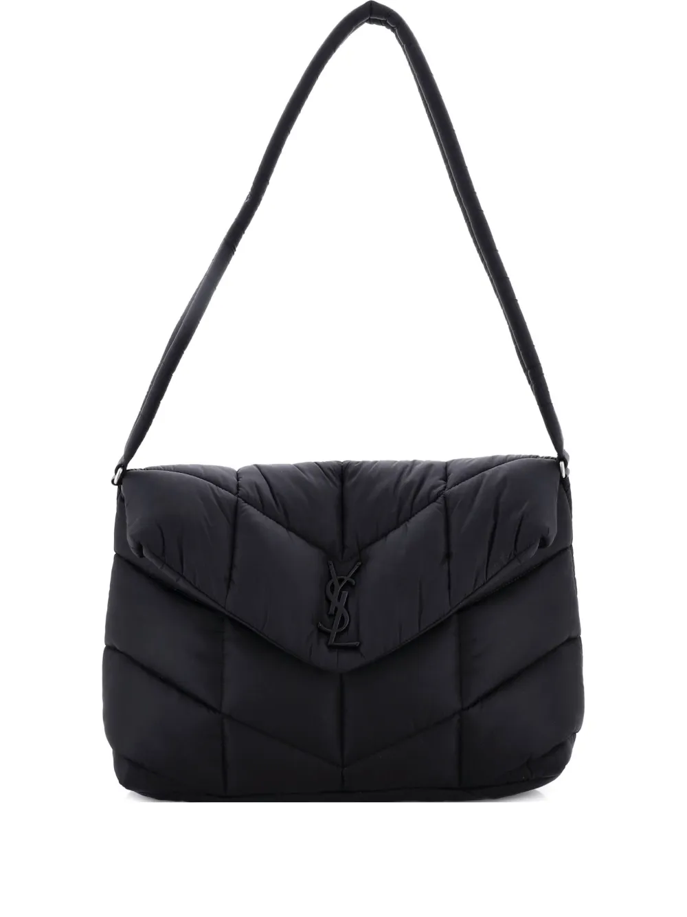 Saint Laurent Pre-Owned Loulou Puffer Messenger Bag Quilted Econyl shoulder bag - Nero