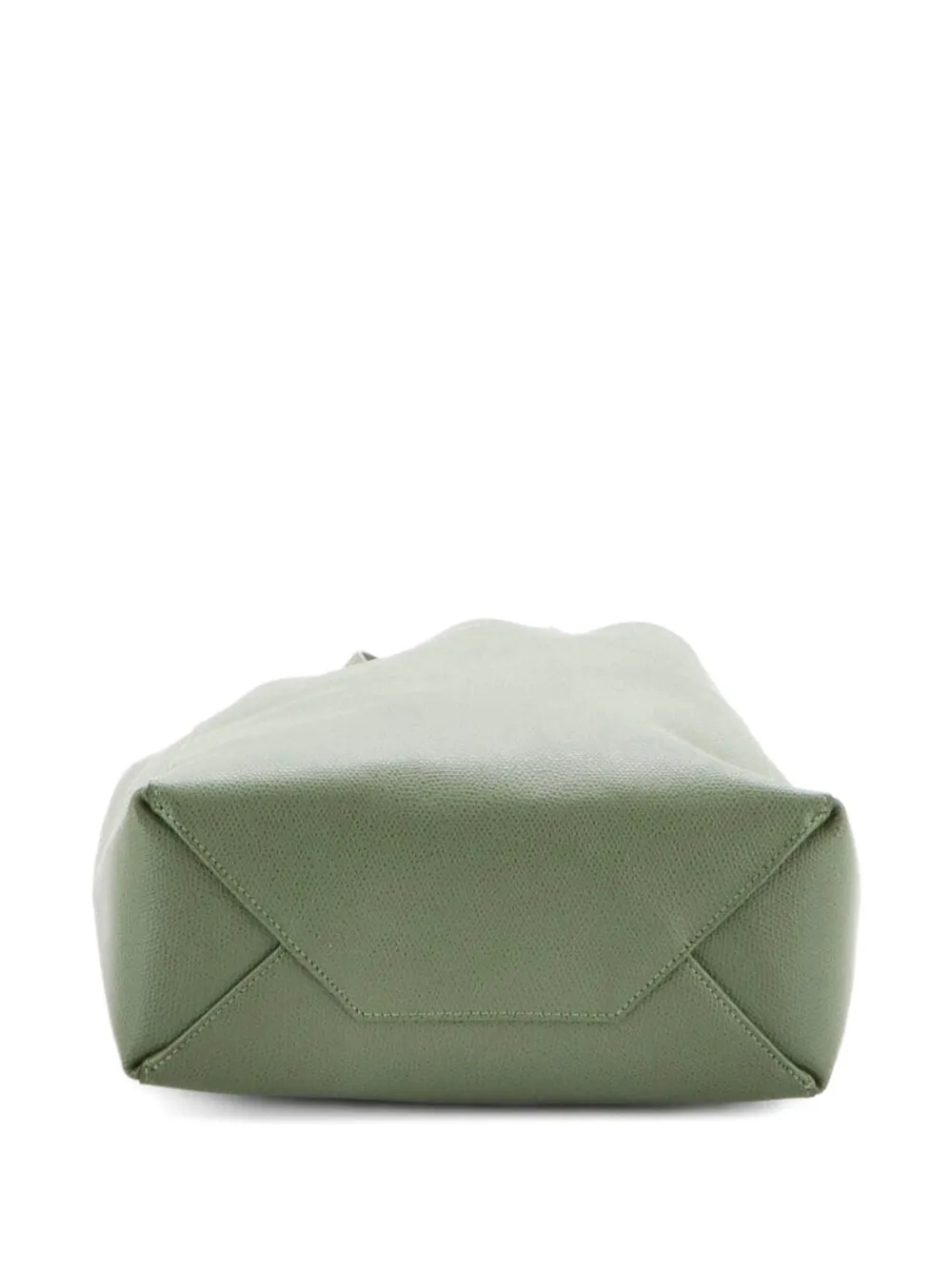 CELINE Pre-owned Vertical Cabas Grained Calfskin Small Tote Bag In Green