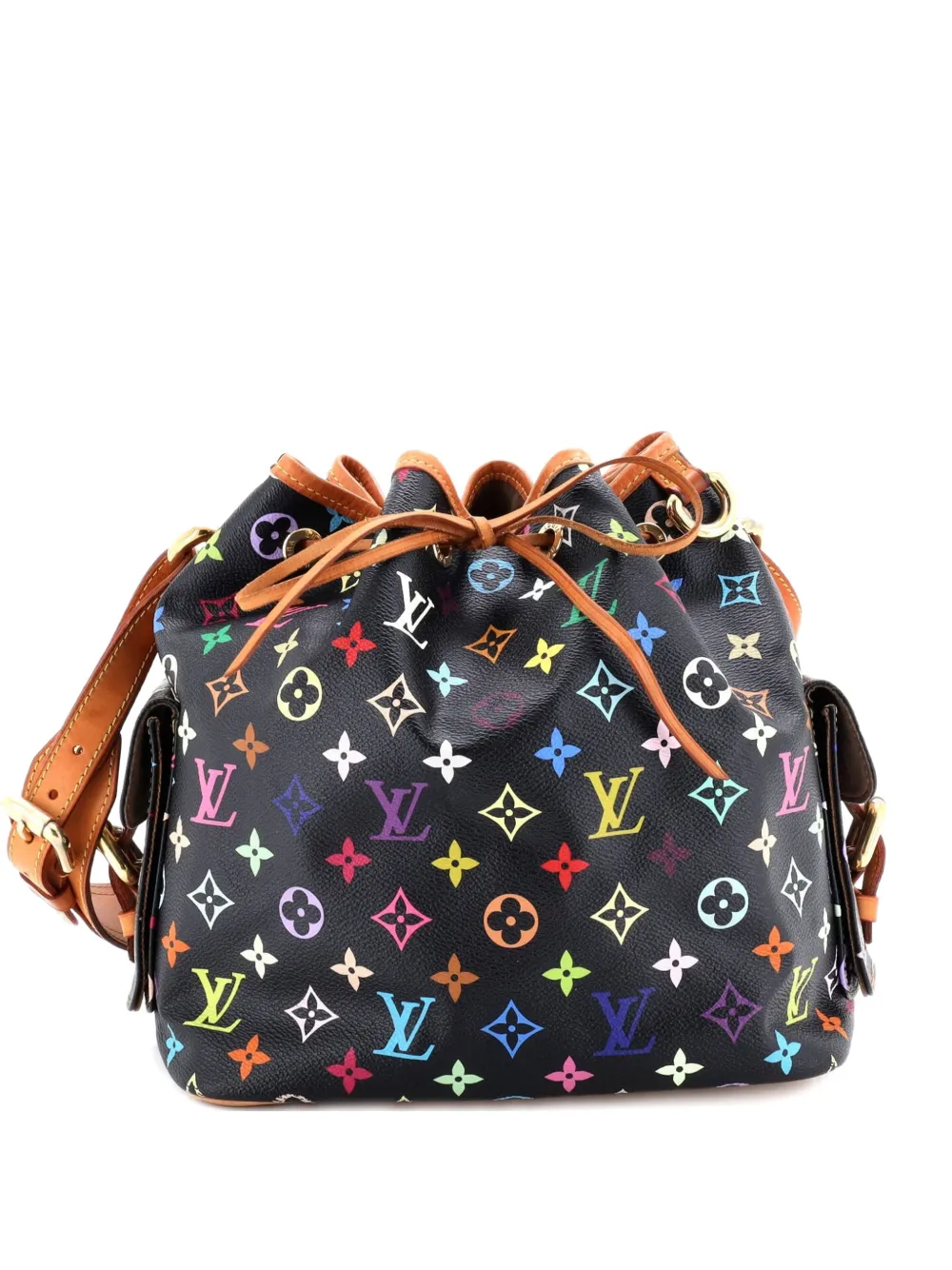 Louis Vuitton Pre-Owned Petit Noe Handbag Monogram Multicolor bucket bag - Black