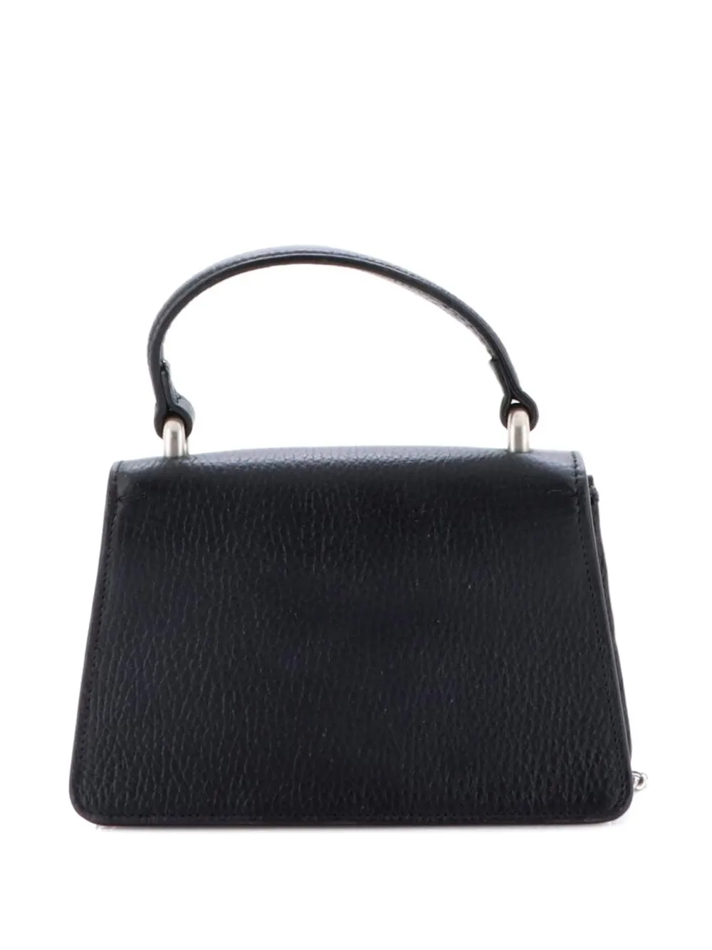 Pre-owned Gucci Dionysus Top Handle Bag Leather With Crystals Mini Satchel In Black