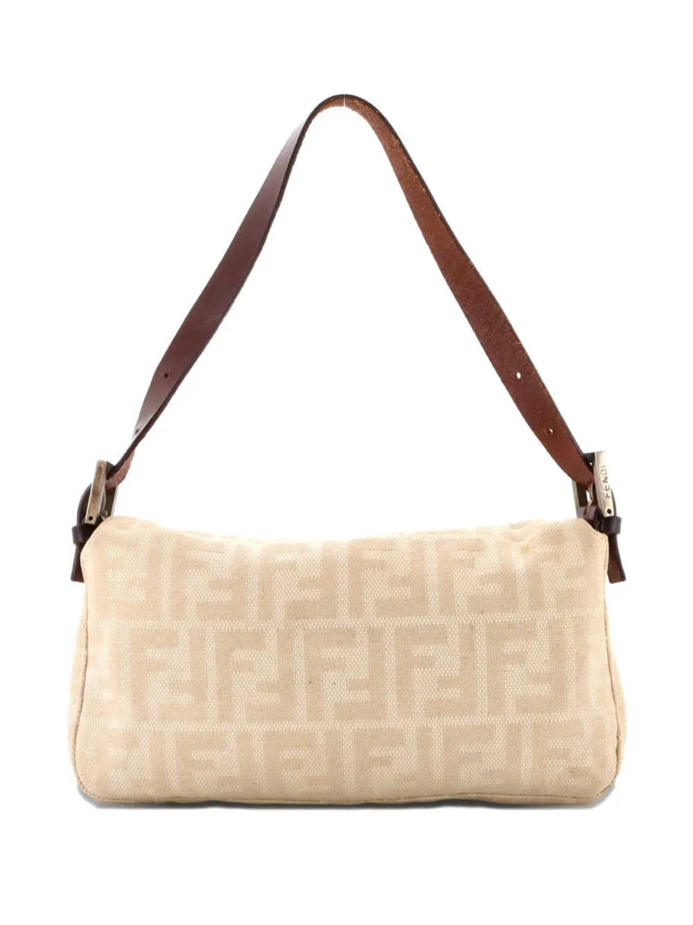 FENDI Pre-owned Baguette Bag Zucca Canvas Shoulder Bag In Neutral