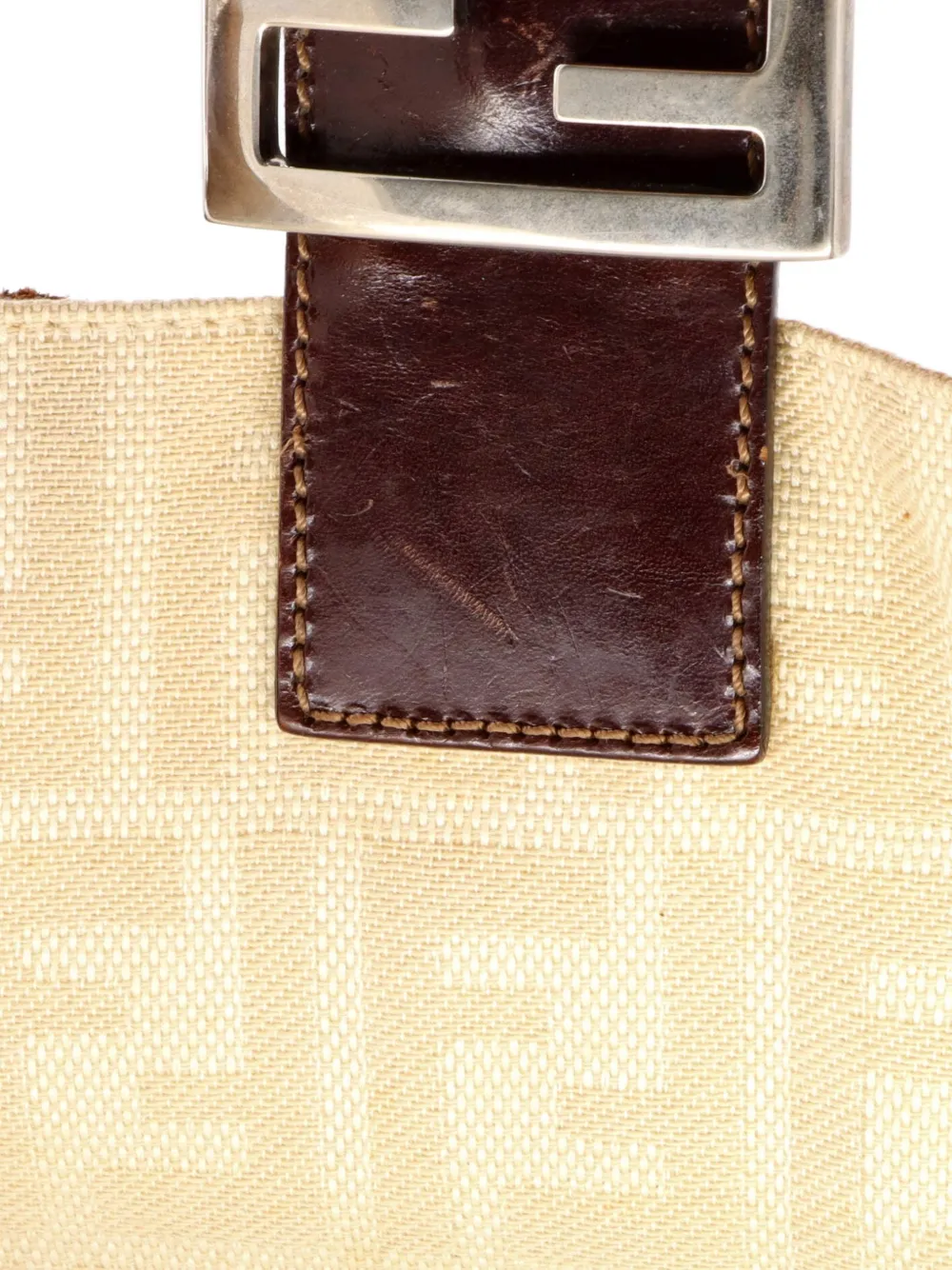 FENDI Pre-owned Baguette Bag Zucca Canvas Shoulder Bag In Neutral