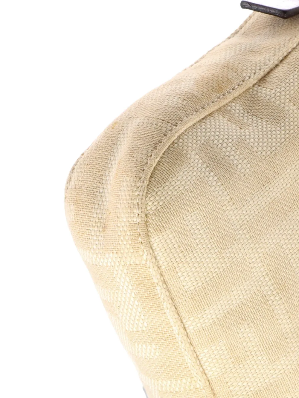 FENDI Pre-owned Baguette Bag Zucca Canvas Shoulder Bag In Neutral