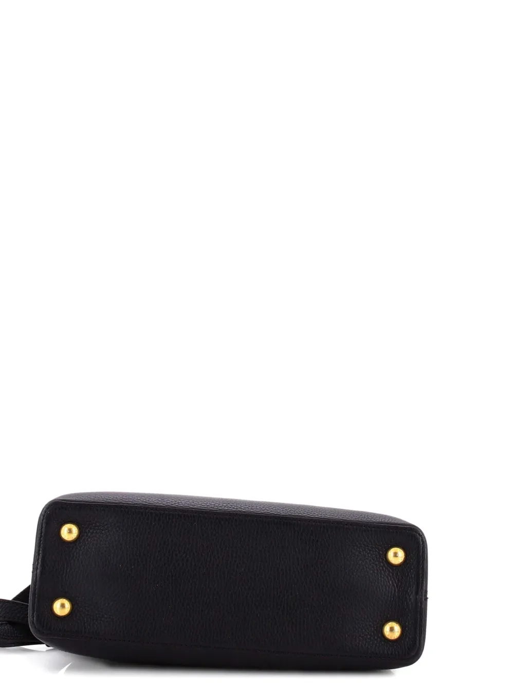 LOUIS VUITTON Pre-owned Capucines Bag Leather Pm Satchel In Black