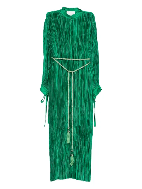 Reem Al Dhaheri pleated belted maxi dress
