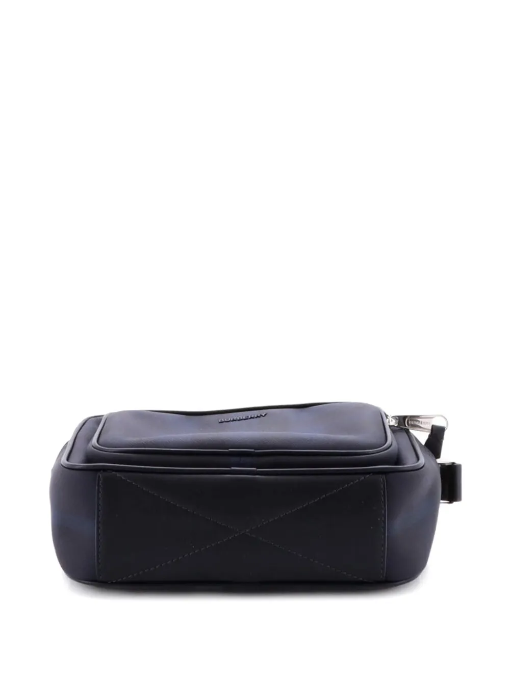 Pre-owned Burberry Paddy Check E-canvas Small Crossbody Bag In Black