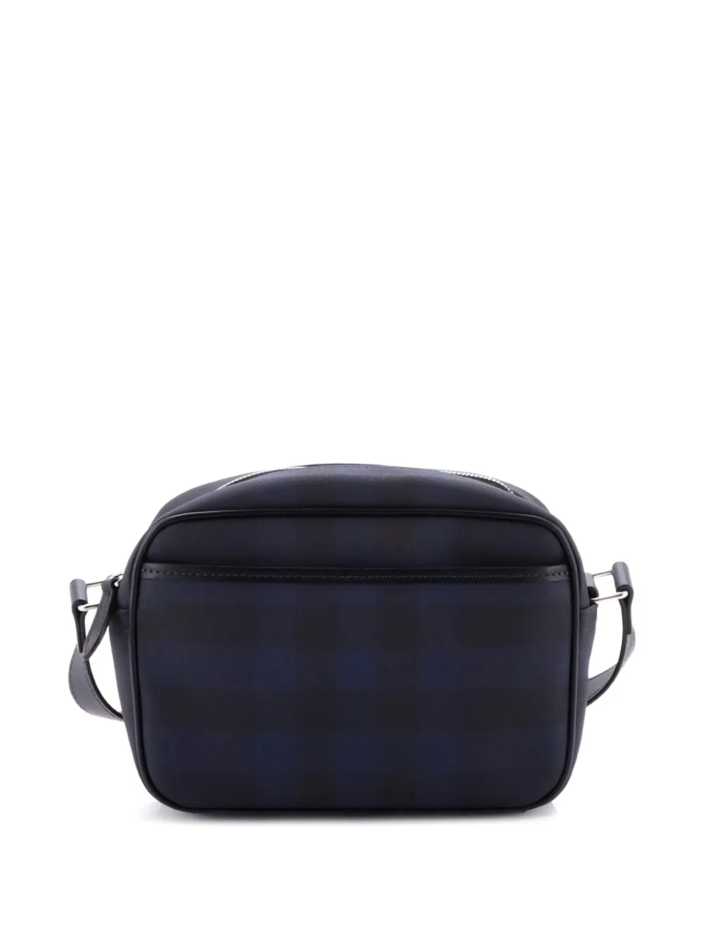Pre-owned Burberry Paddy Check E-canvas Small Crossbody Bag In Black