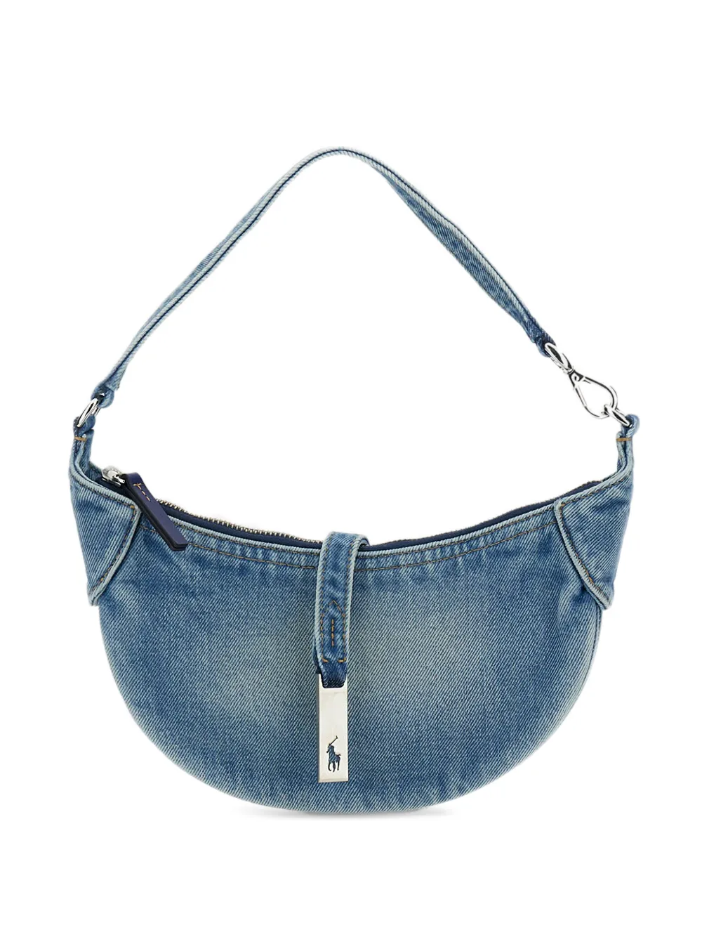 Polo Ralph Lauren Borsa a spalla denim con fibbia - Blu