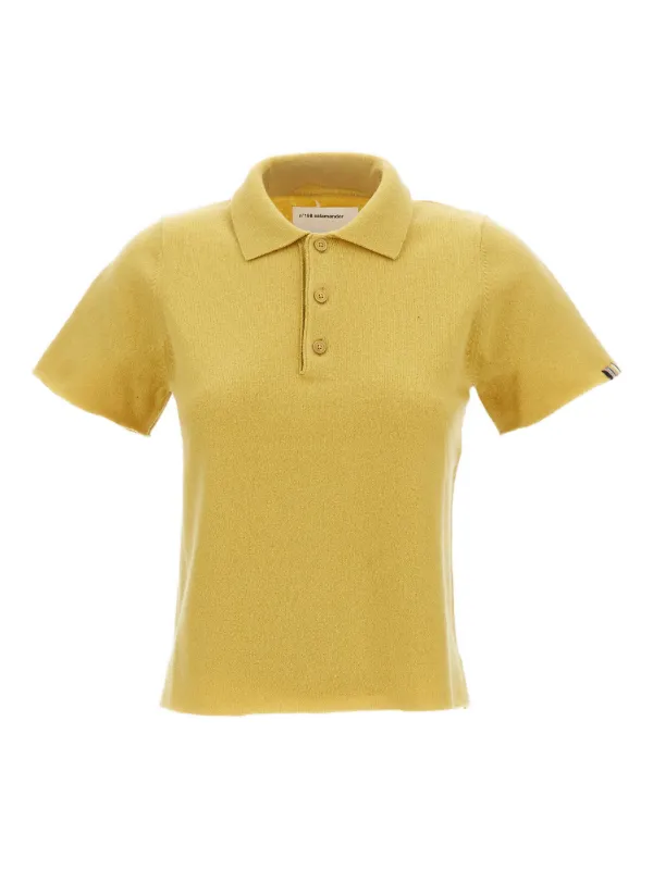 Extreme Cashmere Short-sleeve Polo Shirt in Yellow