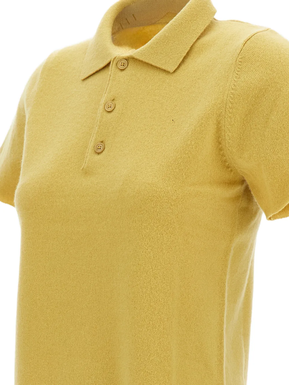 Extreme Cashmere Short-sleeve Polo Shirt In Yellow