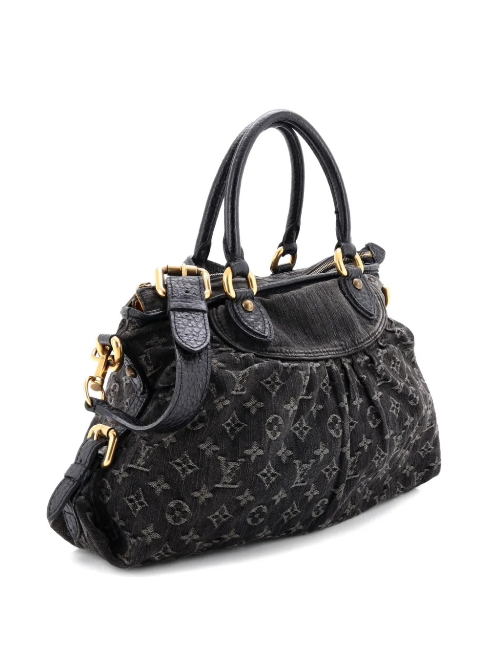 LOUIS VUITTON Pre-owned Neo Cabby Handbag Denim Mm Tote Bag In Black