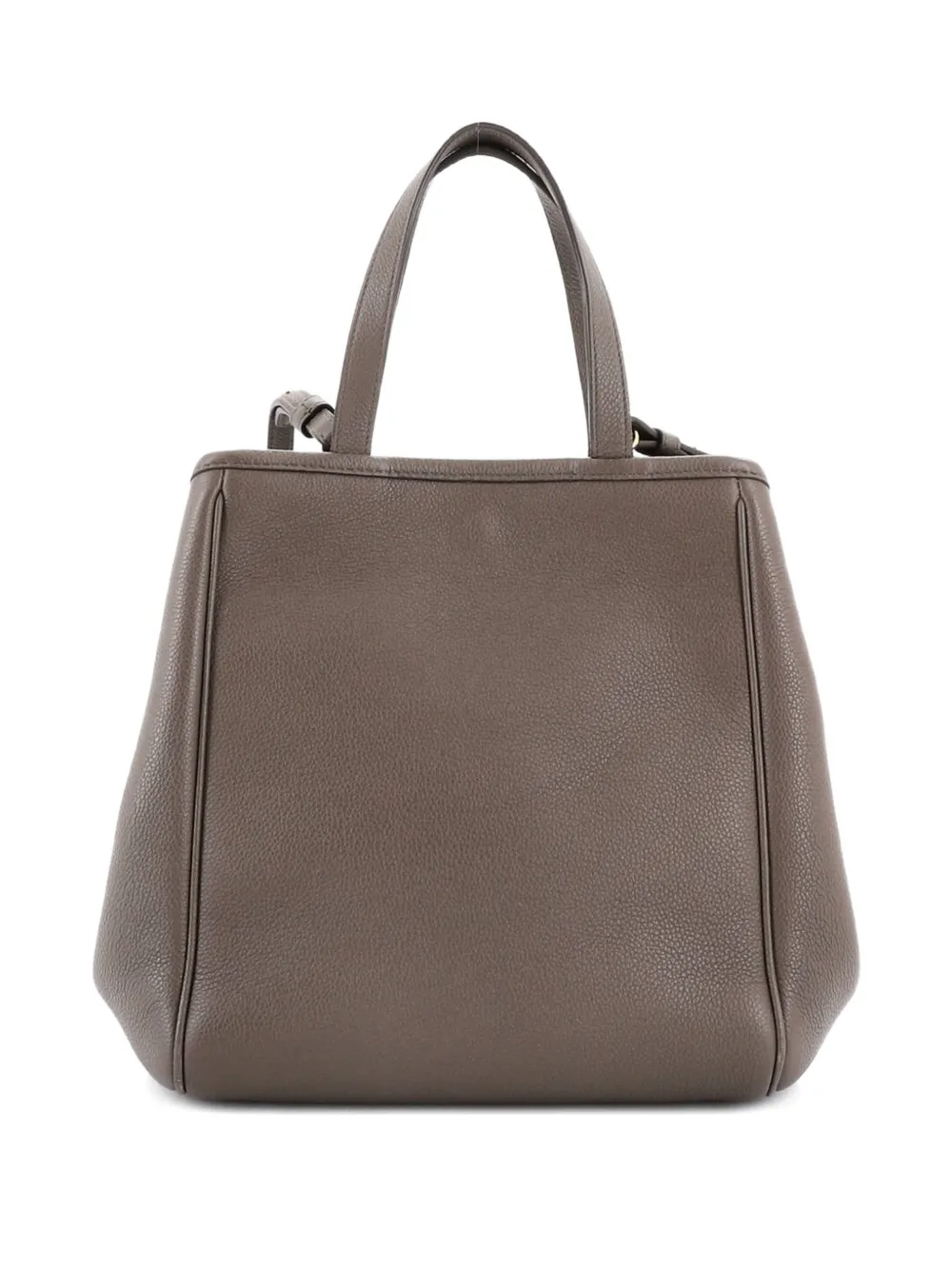 CELINE Pre-owned Folded Cabas Leather Small Tote Bag In Neutral
