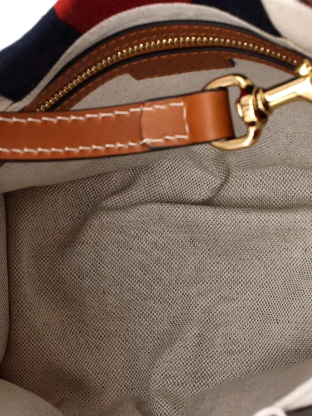 Pre-owned Gucci Interlocking G Web Canvas Mini Tote Bag In Blue