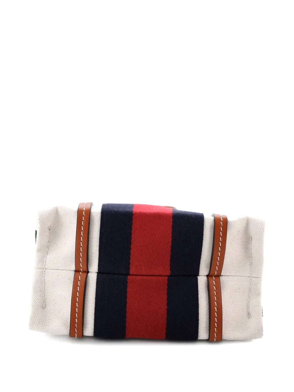 Pre-owned Gucci Interlocking G Web Canvas Mini Tote Bag In Blue