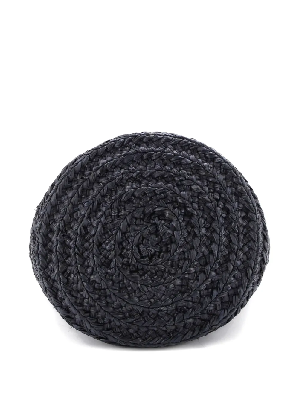 SAINT LAURENT Pre-owned Panier Basket Shopper Raffia Small Tote Bag In Black