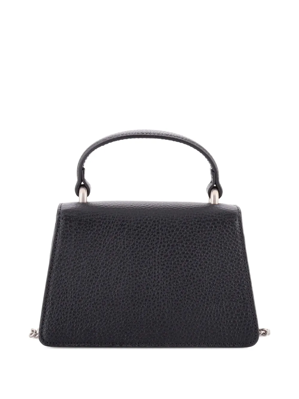 Pre-owned Gucci Dionysus Top Handle Bag Leather With Crystals Mini Satchel In Black