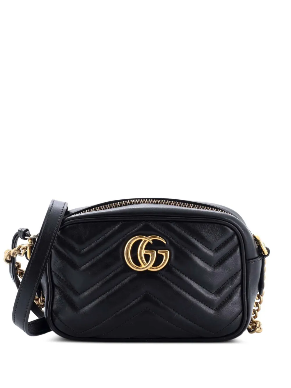 Gucci Pre-Owned GG Marmont Shoulder Bag Matelasse Leather Mini crossbody bag - Black