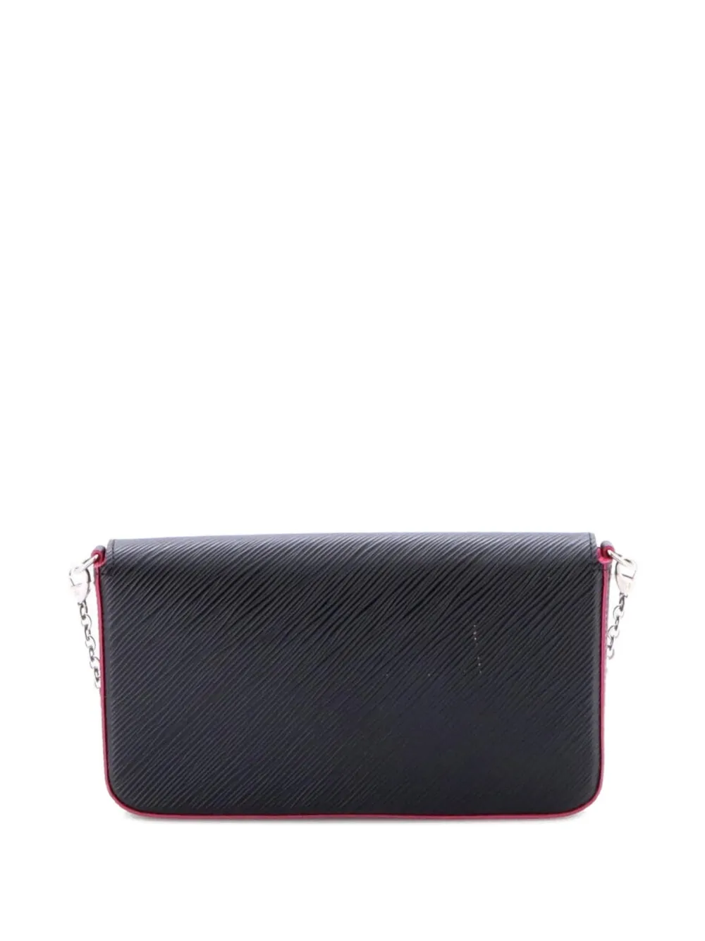 Pre-owned Louis Vuitton Felicie Pochette Epi Leather Crossbody Bag In Black