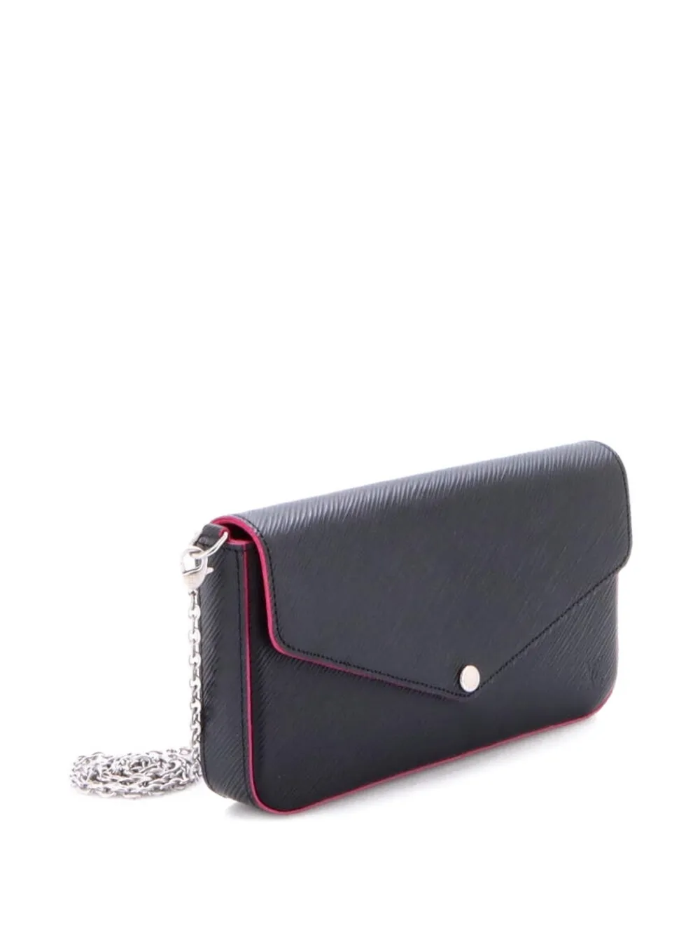 Pre-owned Louis Vuitton Felicie Pochette Epi Leather Crossbody Bag In Black