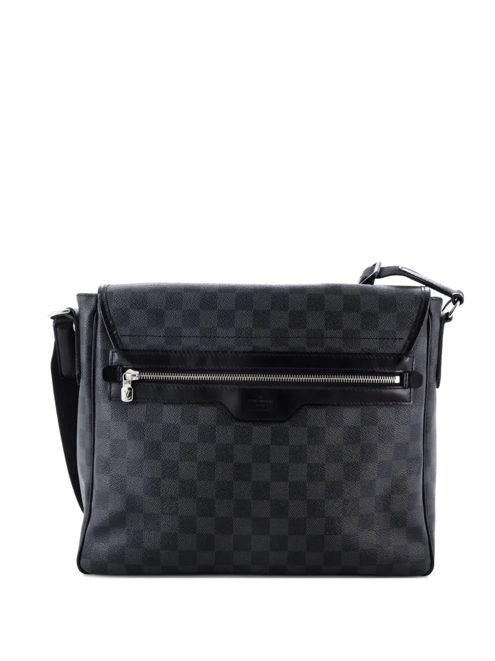Pre-owned Louis Vuitton Daniel Messenger Bag Damier Graphite Mm Crossbody Bag In Black