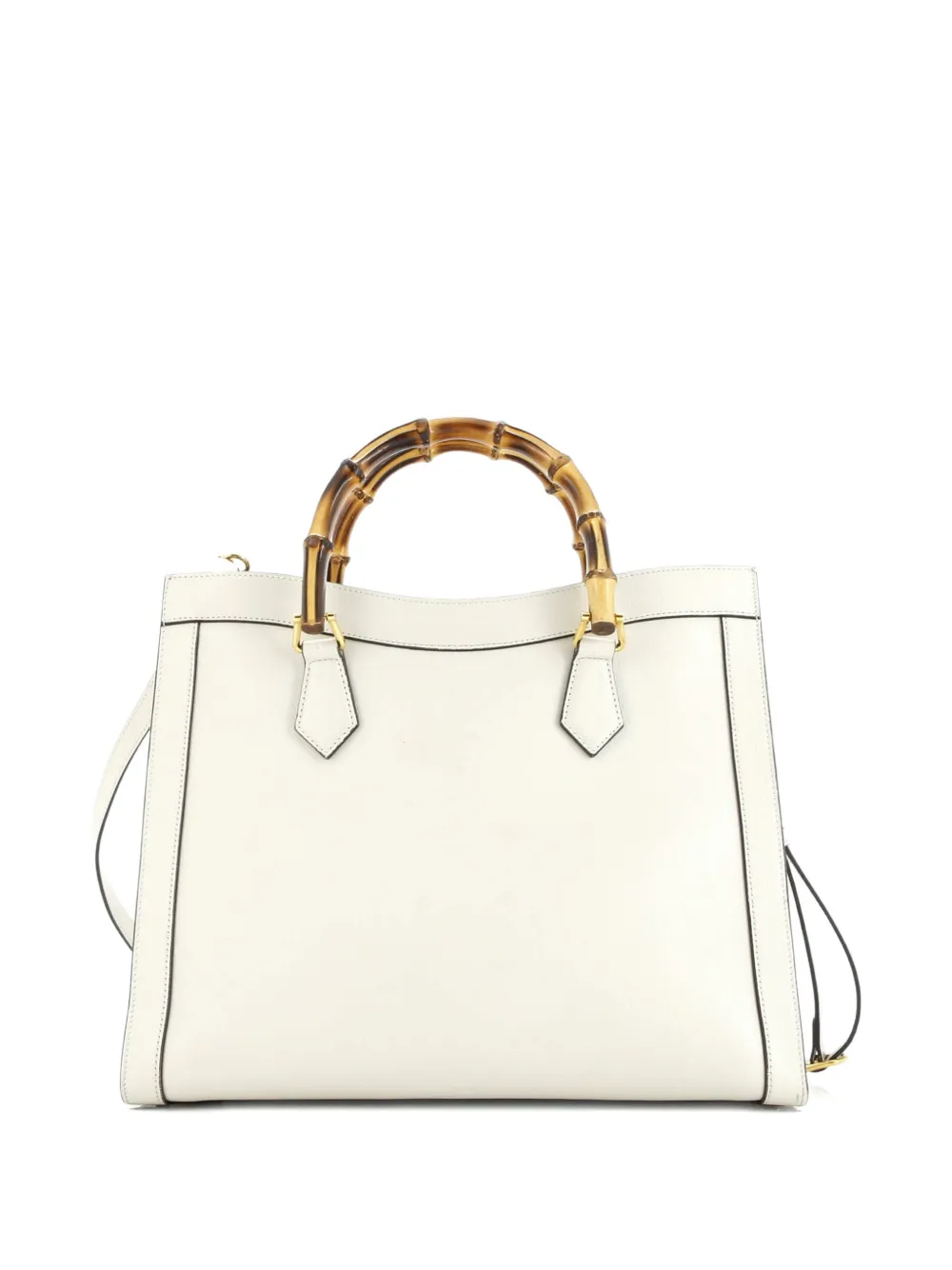 GUCCI Pre-owned Diana Nm Bamboo Handle Leather Medium Tote Bag In Neutral