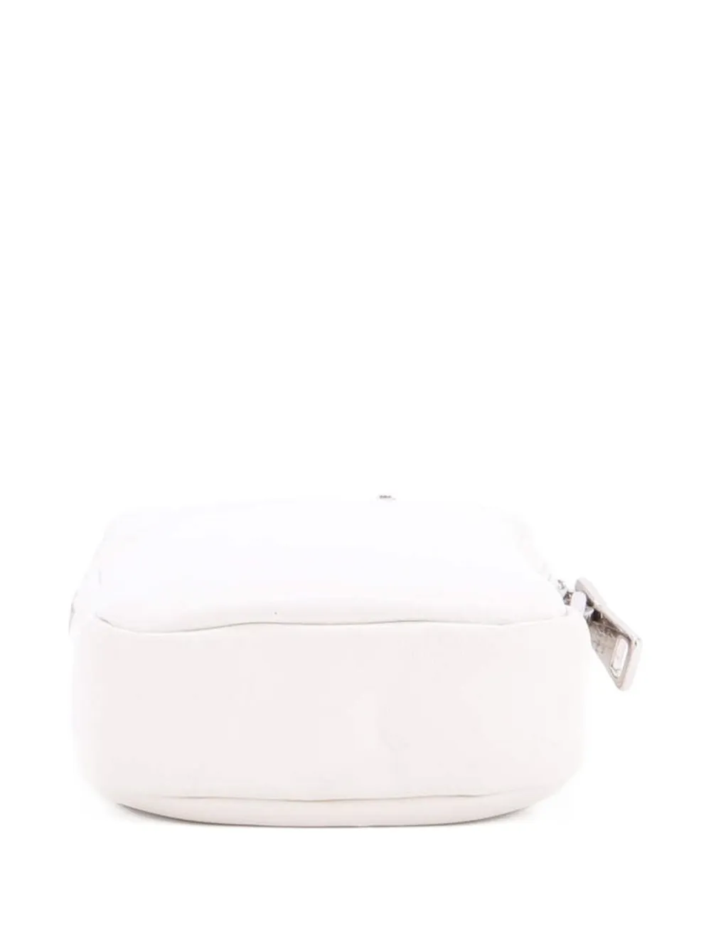 Pre-owned Prada Padded Phone Holder Nappa Leather Crossbody Bag In White