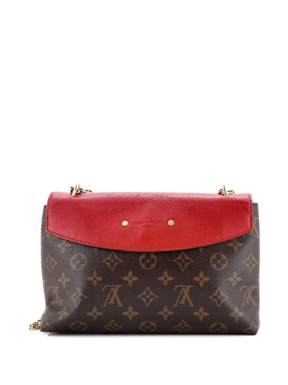 LOUIS VUITTON Pre-owned Saint Placide Handbag Monogram Canvas And Leather Shoulder Bag In Brown